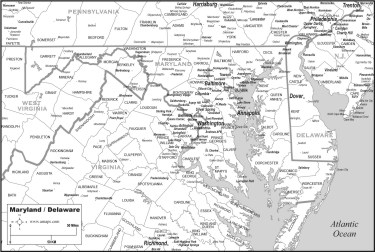 map delaware county maryland printable virginia maps state town